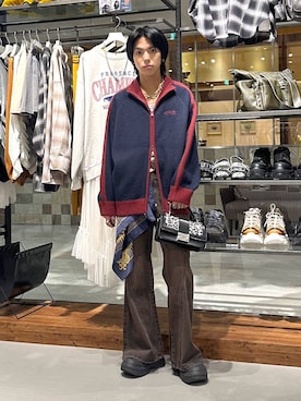 「PBLIM（ページボーイリム）のアイテム（ニット/セーター）」を使った、かなうさん（メンズ・172cm）の秋コーディネート