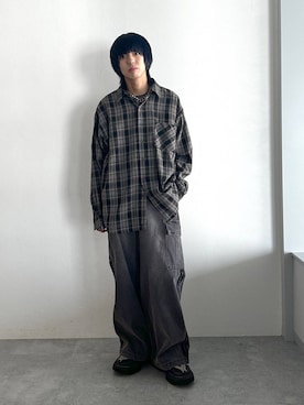 「PBLIM（ページボーイリム）のアイテム（デニムパンツ）」を使った、かなうさん（メンズ・172cm）の夏コーディネート