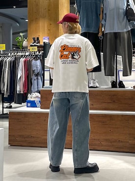 「PBLIM（ページボーイリム）のアイテム（帽子）」を使った、かなうさん（メンズ・172cm）の春コーディネート