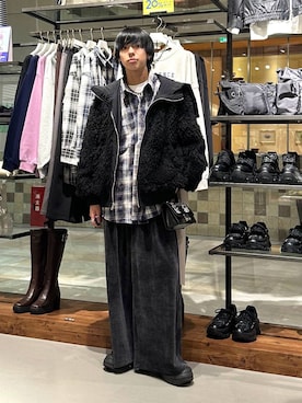 「アイテム（ブルゾン）」を使った、かなうさん（メンズ・172cm）の秋コーディネート