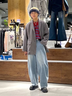 「PAGEBOY（ページボーイ）のアイテム（ジャケット/アウター）」を使った、かなうさん（メンズ・172cm）の春コーディネート