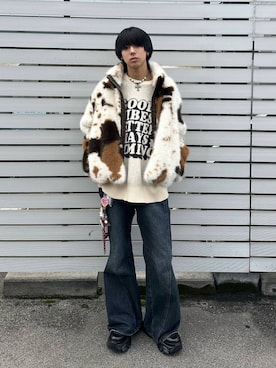 「PBLIM（ページボーイリム）のアイテム（ニット/セーター）」を使った、かなうさん（メンズ・172cm）の秋コーディネート