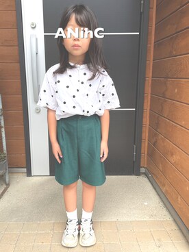 「NIKEスニーカー」｜ANihCさん（キッズ・120cm）の夏コーディネート