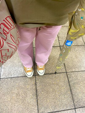 「MEDE19F（メデジュウキュウ）のアイテム（パーカー）」を使った、tomepomさん（レディース・164cm）の春コーディネート