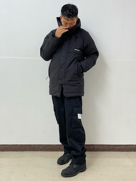 「Danke schon」｜「アイテム（ダウンジャケット/コート）」を使った、takuya satoさん（メンズ・182cm）の冬コーディネート