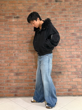 「DANKE SCHON（ダンケシェーン）のアイテム（その他アウター）」を使った、takuya satoさん（メンズ・182cm）の秋コーディネート