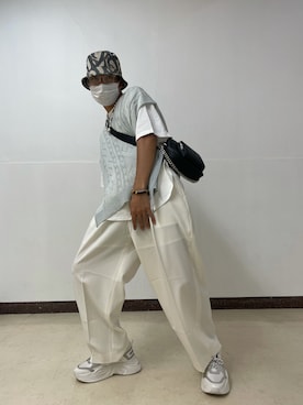 「DANKE SCHON（ダンケシェーン）のアイテム（帽子）」を使った、takuya satoさん（メンズ・182cm）の夏コーディネート