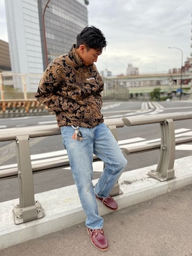 「A4A（エーフォーエー）のアイテム（ブルゾン）」を使った、takuya satoさん（メンズ・182cm）の秋コーディネート