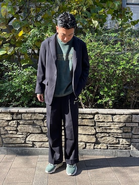 「DANKE SCHON（ダンケシェーン）のアイテム（スラックス）」を使った、takuya satoさん（メンズ・182cm）の秋コーディネート