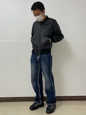 「DANKE SCHON（ダンケシェーン）のアイテム（ミリタリージャケット）」を使った、takuya satoさん（メンズ・182cm）の夏コーディネート