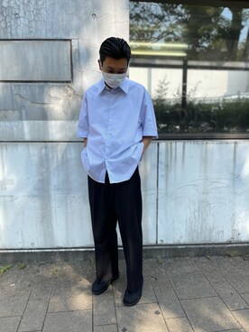 「Danke schon」｜「アイテム（スラックス）」を使った、takuya satoさん（メンズ・182cm）の夏コーディネート