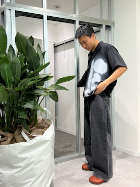「soe（ソーイ）のアイテム」を使った、takuya satoさん（メンズ・182cm）の春コーディネート