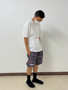 「PLEASURES（プレジャー）のアイテム（パンツ）」を使った、takuya satoさん（メンズ・182cm）の夏コーディネート