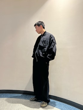 「DANKE SCHON（ダンケシェーン）のアイテム（MA-1）」を使った、takuya satoさん（メンズ・182cm）の冬コーディネート