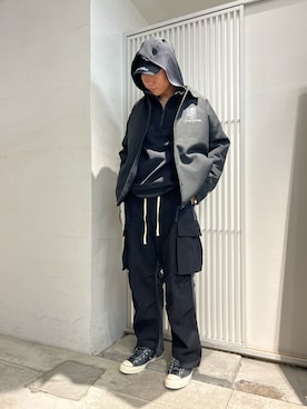 「Yohji Yamamoto（ヨウジヤマモト）のアイテム（ジャケット/アウター）」を使った、takuya satoさん（メンズ・182cm）の秋コーディネート