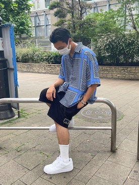「Danke schon」｜「アイテム（スウェットパンツ）」を使った、takuya satoさん（メンズ・182cm）の夏コーディネート