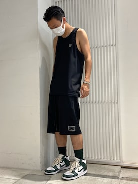 「Danke schon」｜「アイテム（スウェットパンツ）」を使った、takuya satoさん（メンズ・182cm）の夏コーディネート