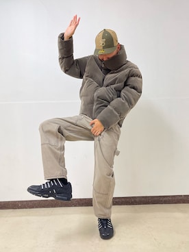 「BlackEyePatch（ブラックアイパッチ）のアイテム（帽子）」を使った、takuya satoさん（メンズ・182cm）の秋コーディネート