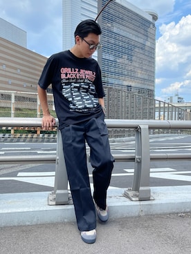 「BlackEyePatch（ブラックアイパッチ）のアイテム（シューズ）」を使った、takuya satoさん（メンズ・182cm）の夏コーディネート