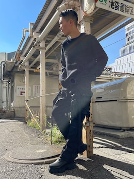 「Danke schon」｜「アイテム（ブーツ）」を使った、takuya satoさん（メンズ・182cm）の秋コーディネート
