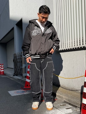 「BlackEyePatch（ブラックアイパッチ）のアイテム（ジャケット/アウター）」を使った、takuya satoさん（メンズ・182cm）の冬コーディネート