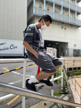 「Danke schon」｜「アイテム（スウェットパンツ）」を使った、takuya satoさん（メンズ・182cm）の夏コーディネート
