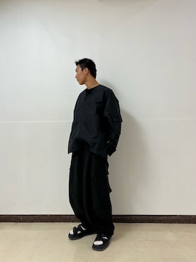 「ALMOSTBLACK（オールモストブラック）のアイテム」を使った、takuya satoさん（メンズ・182cm）の夏コーディネート