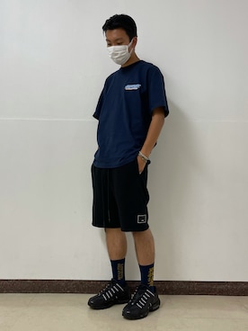 「BlackEyePatch（ブラックアイパッチ）のアイテム（トップス）」を使った、takuya satoさん（メンズ・182cm）の夏コーディネート
