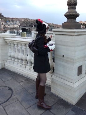 「by muni:r（バイ ムニール）の[お気に入り登録数 28,000人突破!] 履き心地の良いスクエア ロングブーツ（ブーツ、ブラウン系）」を使った、yuiさん（レディース・159cm）の春コーディネート