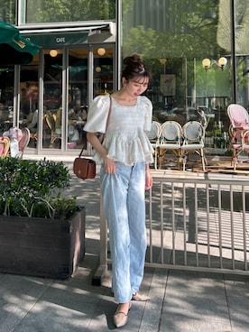 「Acka.のアイテム（トップス）」を使った、yuiさん（レディース・159cm・20代）の春コーディネート