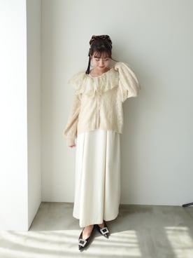 「アイテム（シュシュ）」を使った、yuiさん（レディース・159cm）の秋コーディネート