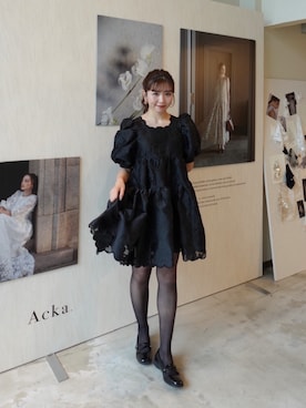 「STANDOIL（スタンドオイル）のアイテム（シューズ、ブラック系）」を使った、yuiさん（レディース・159cm）の春コーディネート