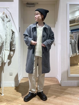 「アイテム（サンダル）」を使った、miyuさん（レディース・157cm・30代）の冬コーディネート