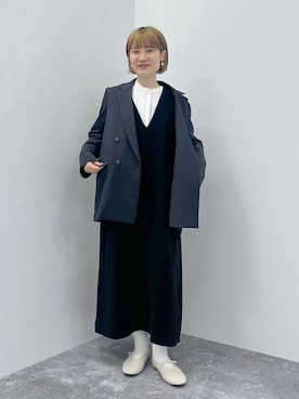 「アイテム（テーラードジャケット）」を使った、miyuさん（レディース・157cm・30代）の秋コーディネート