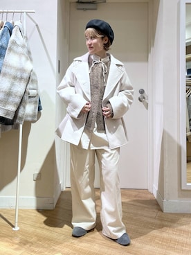 「アイテム（ピーコート）」を使った、miyuさん（レディース・157cm・30代）の冬コーディネート