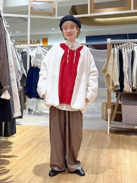 「アイテム（ハンチング/ベレー帽）」を使った、miyuさん（レディース・157cm・30代）の秋コーディネート