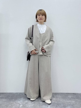 「アイテム（パンプス）」を使った、miyuさん（レディース・157cm・30代）の冬コーディネート