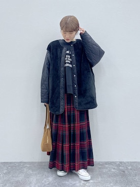 「アイテム（ジャケット/アウター）」を使った、miyuさん（レディース・157cm・30代）の秋コーディネート