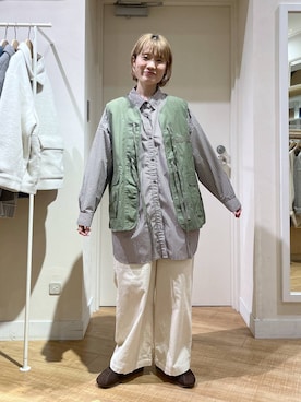 「アイテム（ベスト）」を使った、miyuさん（レディース・157cm・30代）の冬コーディネート