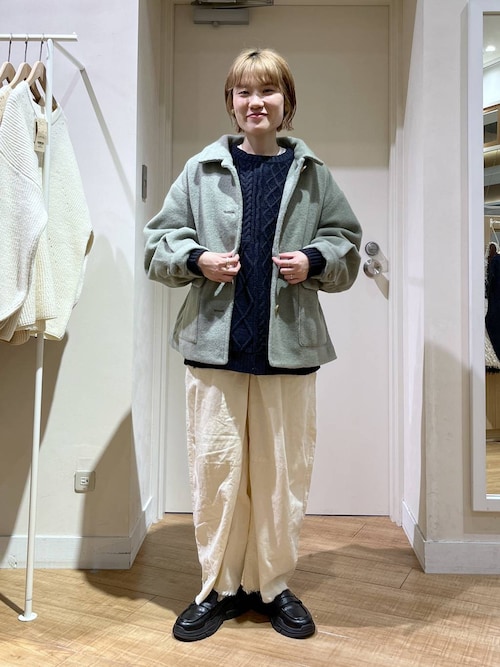 ウールライクライトボアブルゾン[プチサイズあり]（ブルゾン）｜studio