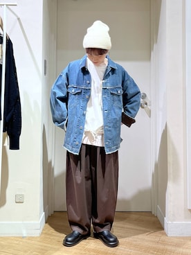 「アイテム（デニムジャケット）」を使った、miyuさん（レディース・157cm・30代）の秋コーディネート