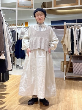 「アイテム（ハンチング/ベレー帽）」を使った、miyuさん（レディース・157cm・30代）の秋コーディネート