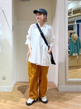 「アイテム（帽子）」を使った、miyuさん（レディース・157cm・30代）の春コーディネート