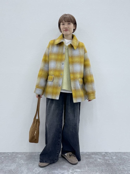 セール】シャギーチェックジャケットコート（その他アウター）｜studio