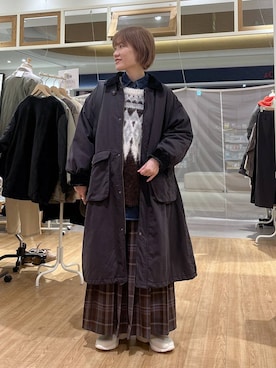 「アイテム（モッズコート）」を使った、miyuさん（レディース・157cm・30代）の冬コーディネート