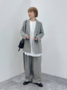 「アイテム（テーラードジャケット）」を使った、miyuさん（レディース・157cm・30代）の秋コーディネート