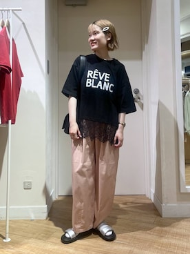 「studio CLIP（スタディオクリップ）のアイテム（バッグ）」を使った、miyuさん（レディース・157cm）の春コーディネート