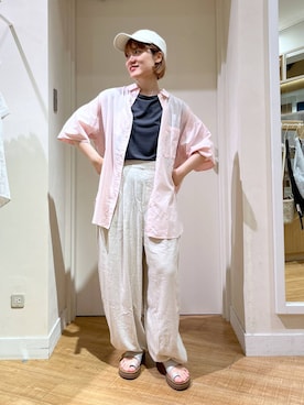 「アイテム（キャップ）」を使った、miyuさん（レディース・157cm・30代）の夏コーディネート