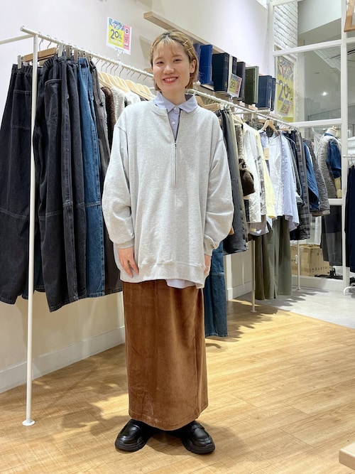 AP STUDIO エーピーストゥディオ ハーフジップスウェット ヘビー