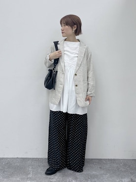 「studio CLIP（スタディオクリップ）のアイテム（ジャケット/アウター）」を使った、miyuさん（レディース・157cm）の春コーディネート